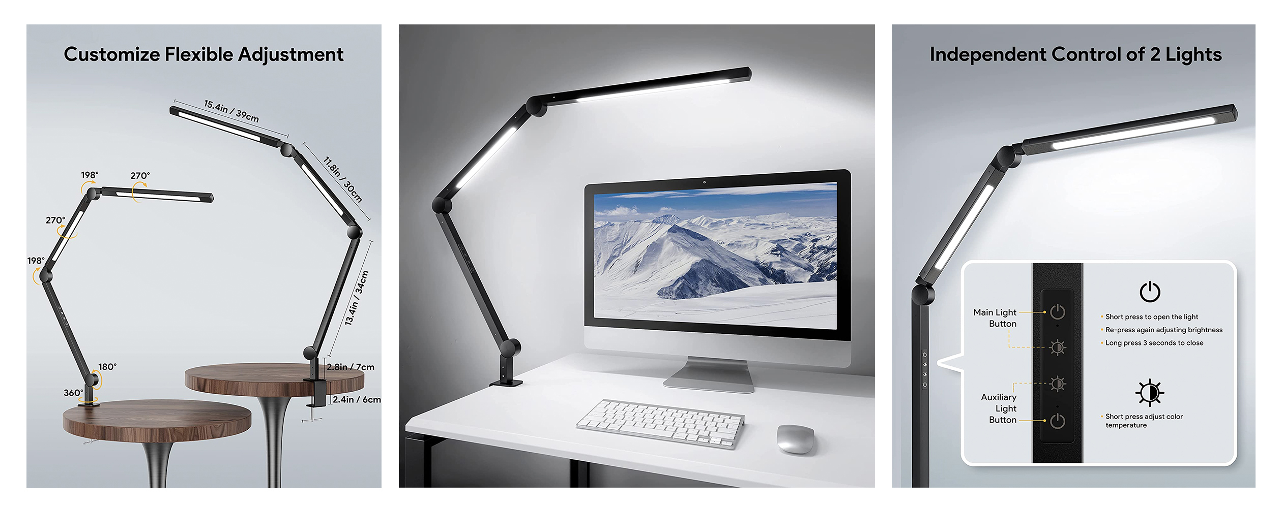 Best for Desk LED Dual Light Desk Lamp