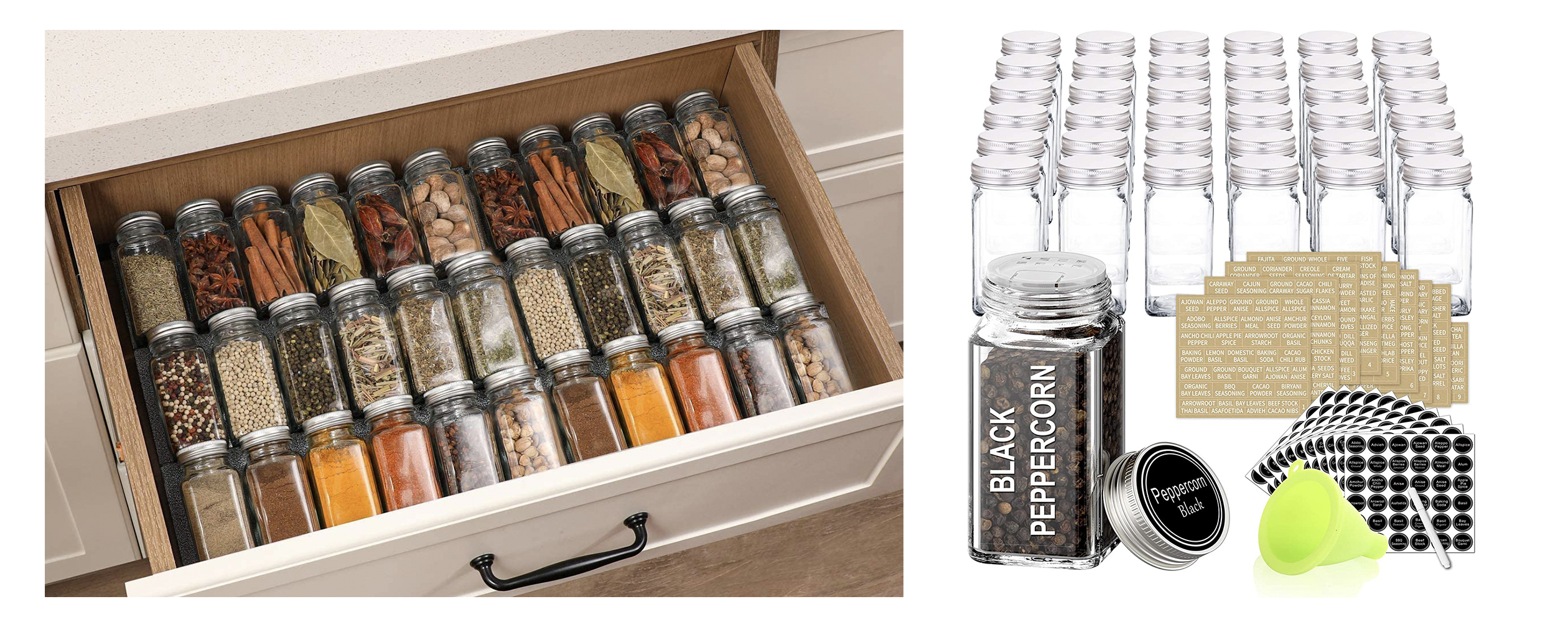 Best for Kitchen Spice Jar Organizing Set