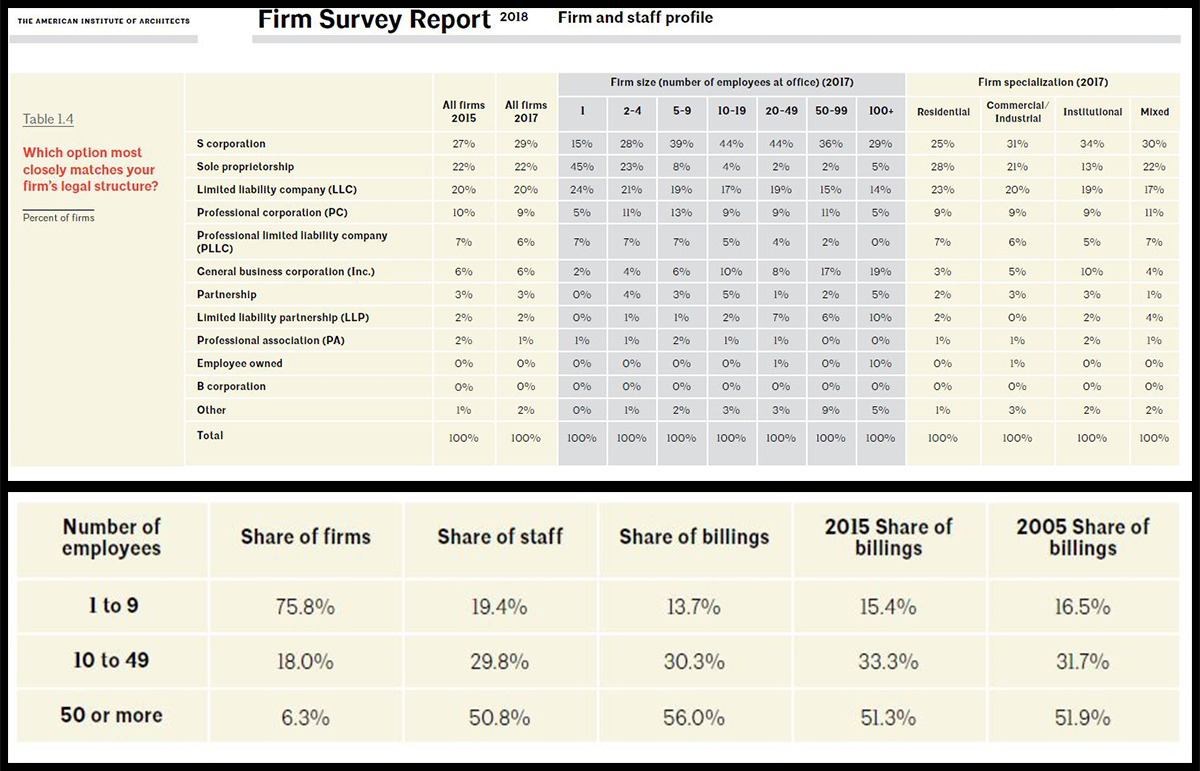 2018 AIA Firm Statistics Size & Staff