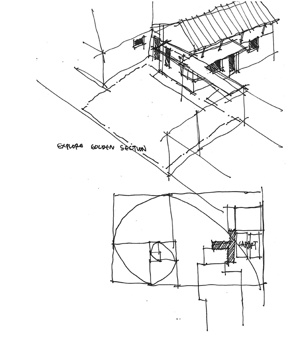 Sketches from Dallas Architect Bob Borson circa 1996