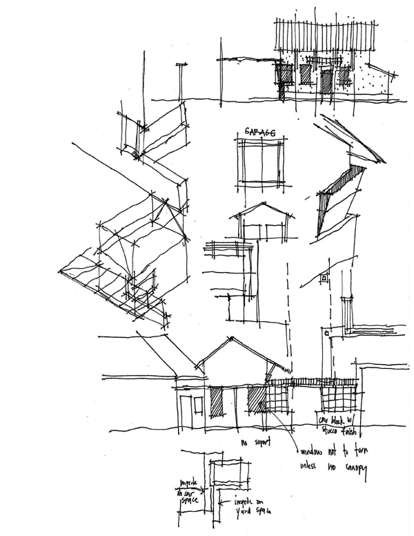 Sketches from Dallas Architect Bob Borson circa 1996