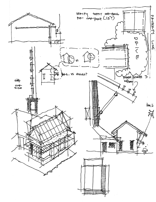 Sketches from Dallas Architect Bob Borson circa 1996