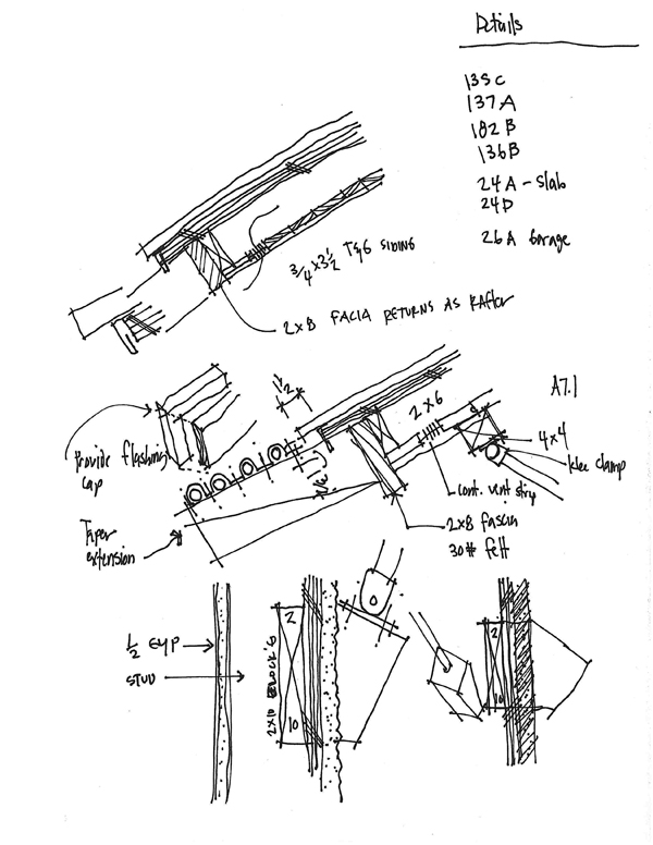 Sketches from Dallas Architect Bob Borson circa 1996