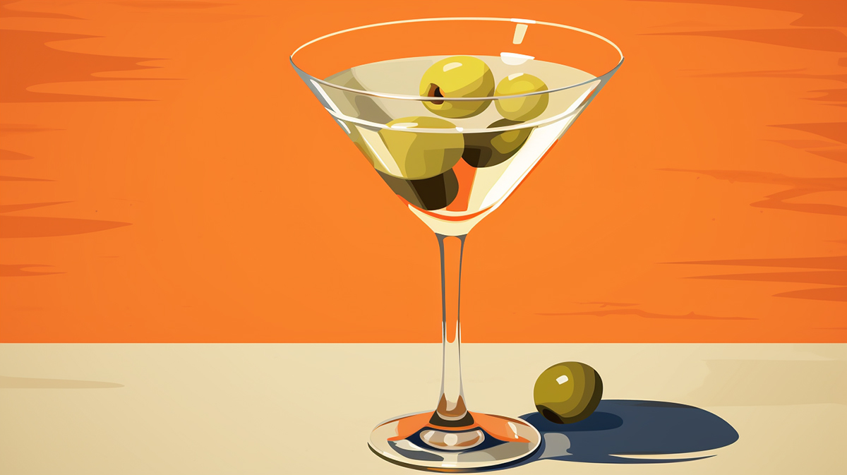 a perfectly made martini 