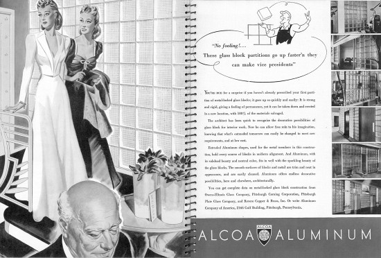 Alcoa Aluminum Glass Block Ad Architectural Forum Magazine