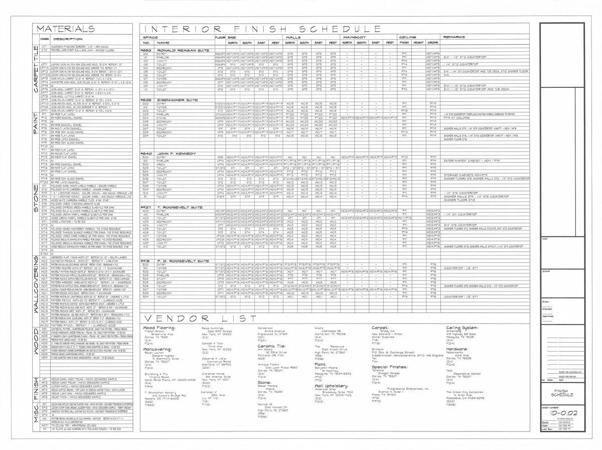 Architectural Graphics 101: Finish Schedules