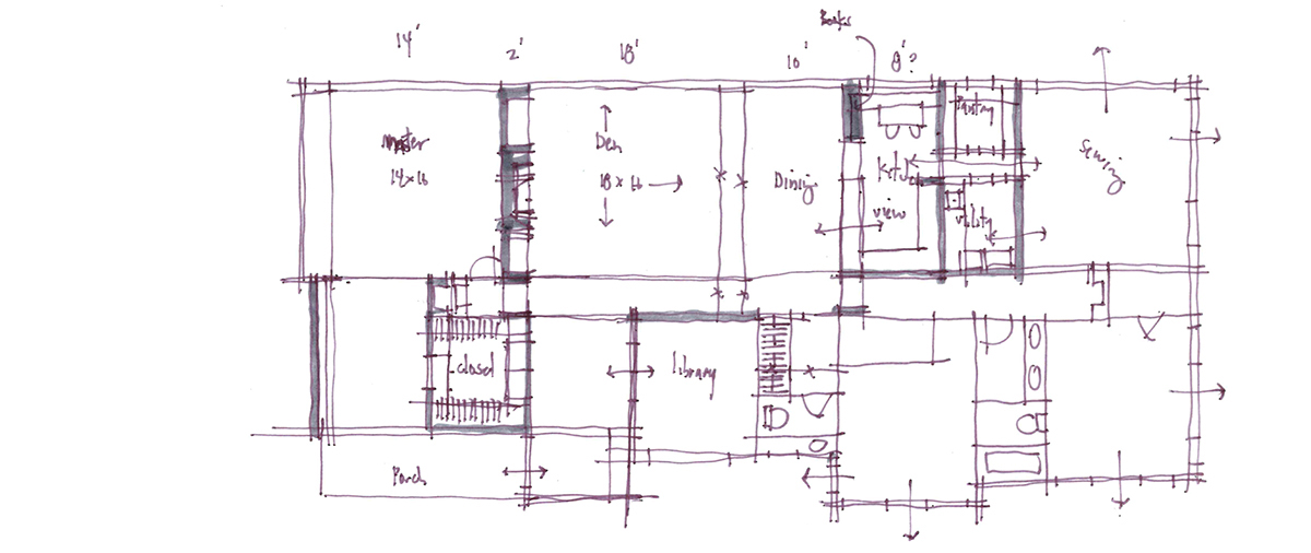 Architectural Sketch Series Schematic Design 01 by Bob Borson