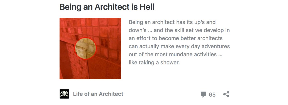 Being an Architect is Hell by Bob Borson