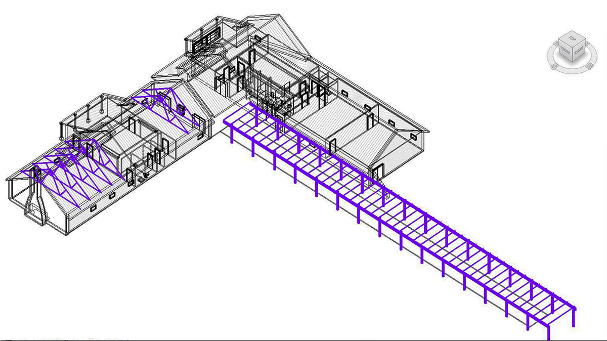 BIM Model View with Structure Exposed