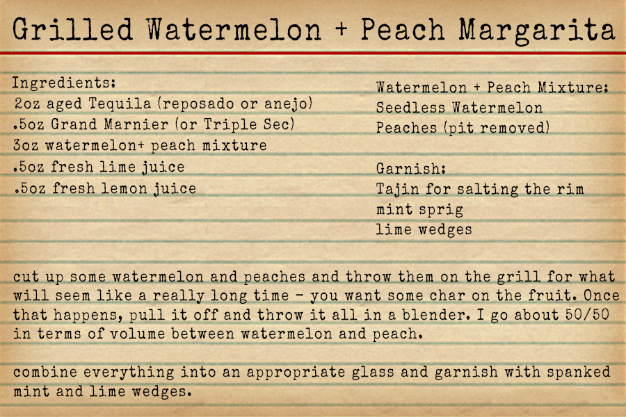 Borson Family Grilled Watermelon and Peach Margarita Recipe - Happy Hour at the Borson House