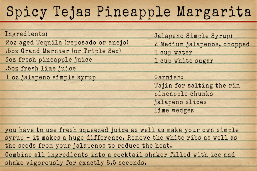 Borson Family Spicy Tejas Pineapple Margarita Recipe - Happy Hour at the Borson House