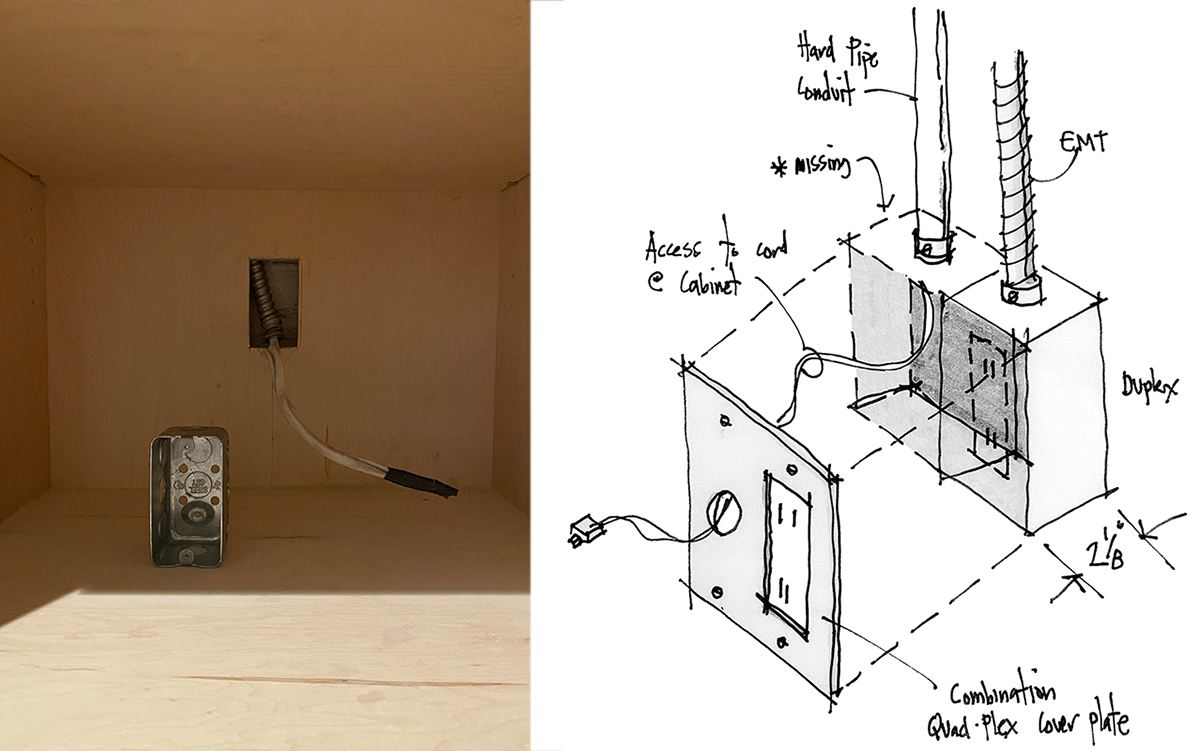 Cabinet outlet sketch