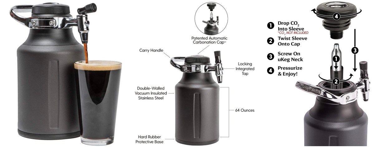 GrowlerWerks uKeg Go Carbonated Growler 