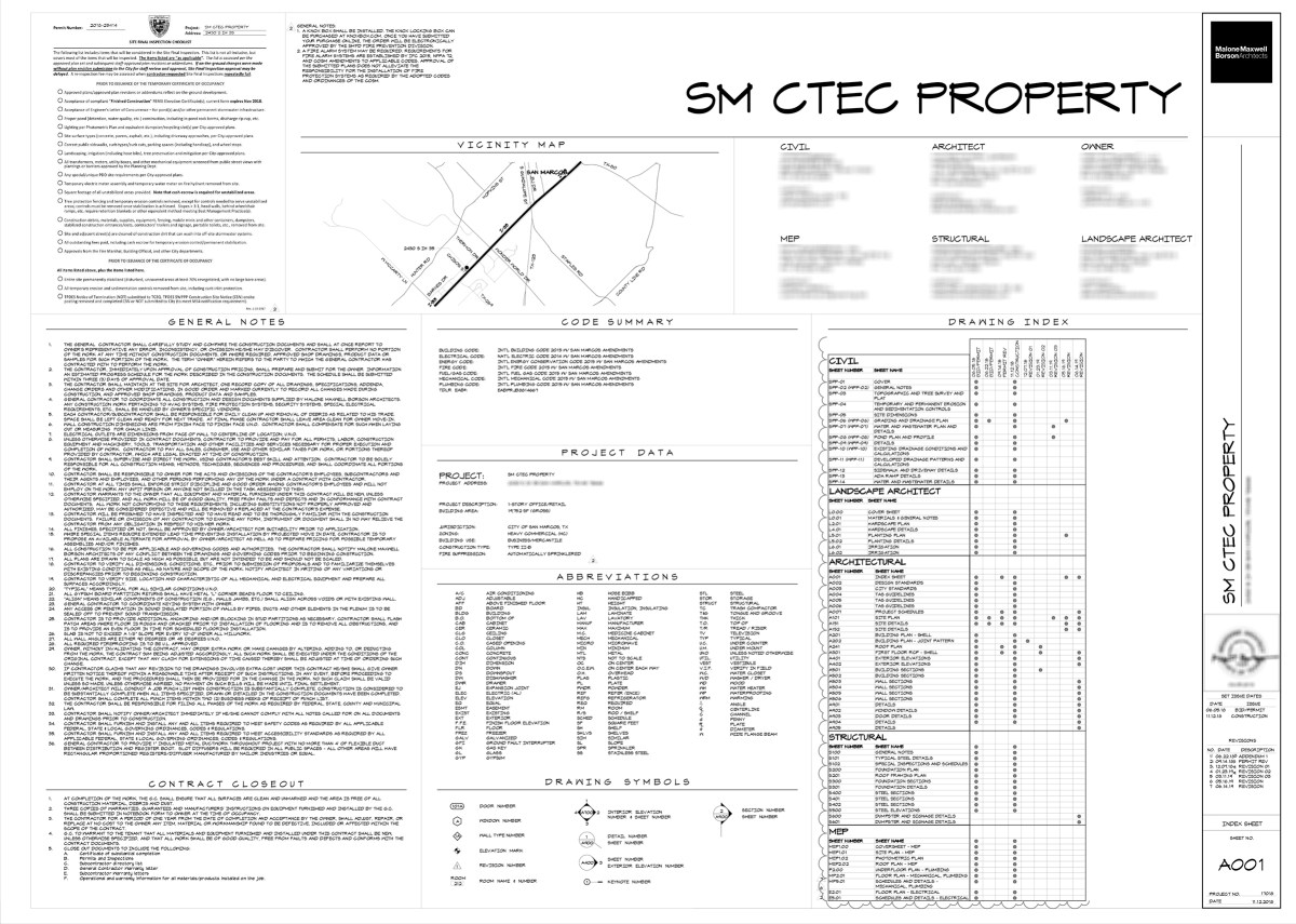 Commercial Cover Sheet - Small Firm (Architectural Graphics 101: Cover Sheet)