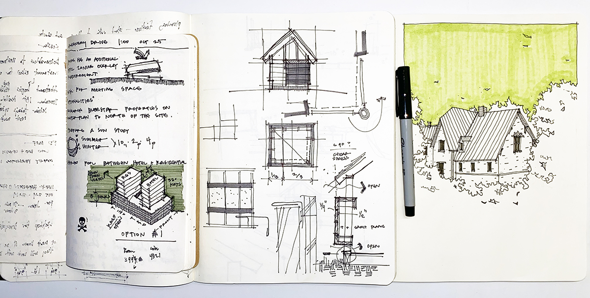 Dallas Architect Bob Borson - Sketchbooks June 2020