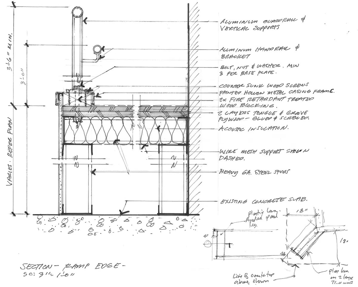 Ramp Edge Handrail Detail by Scott Case