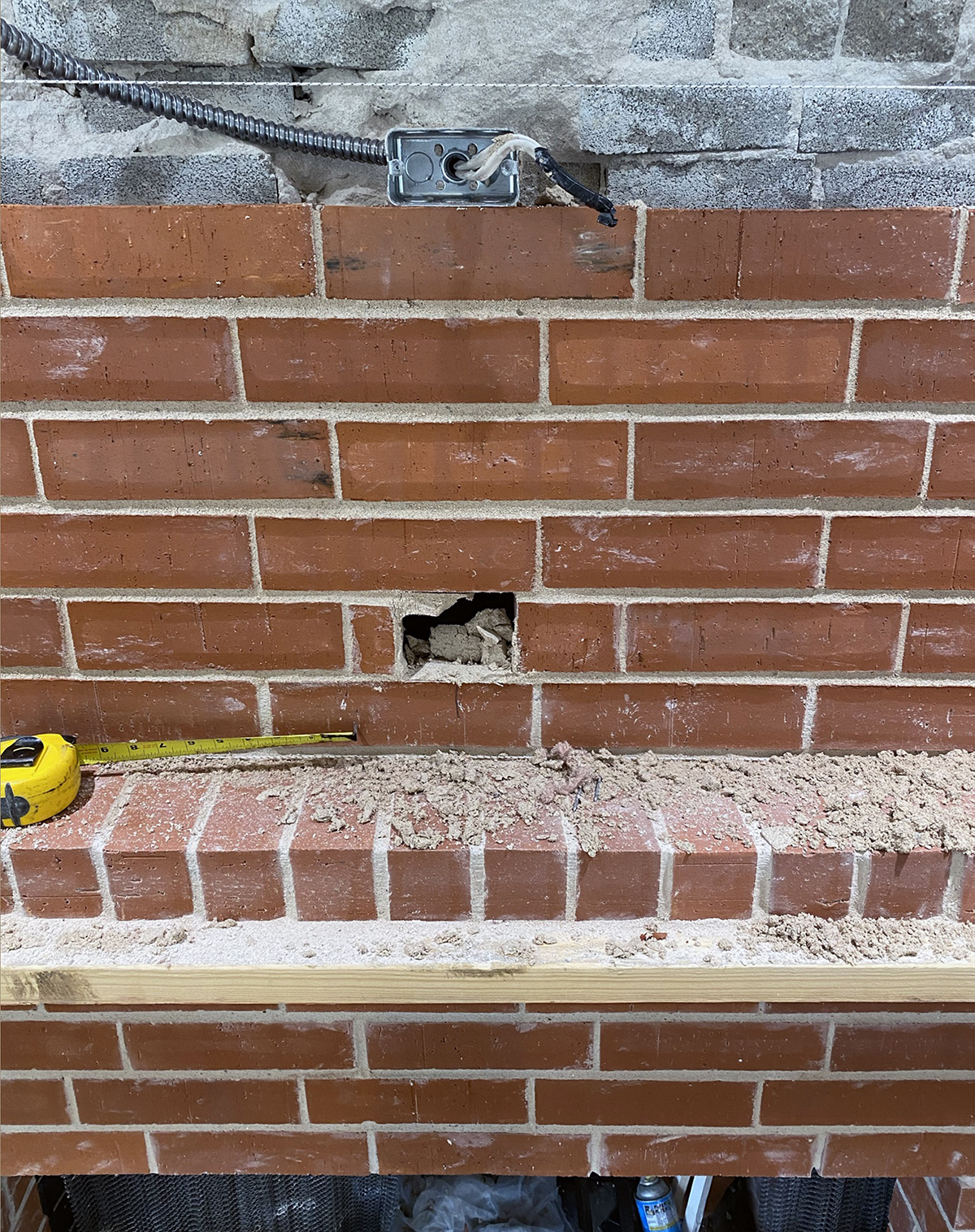 electrical outlet at Fireplace