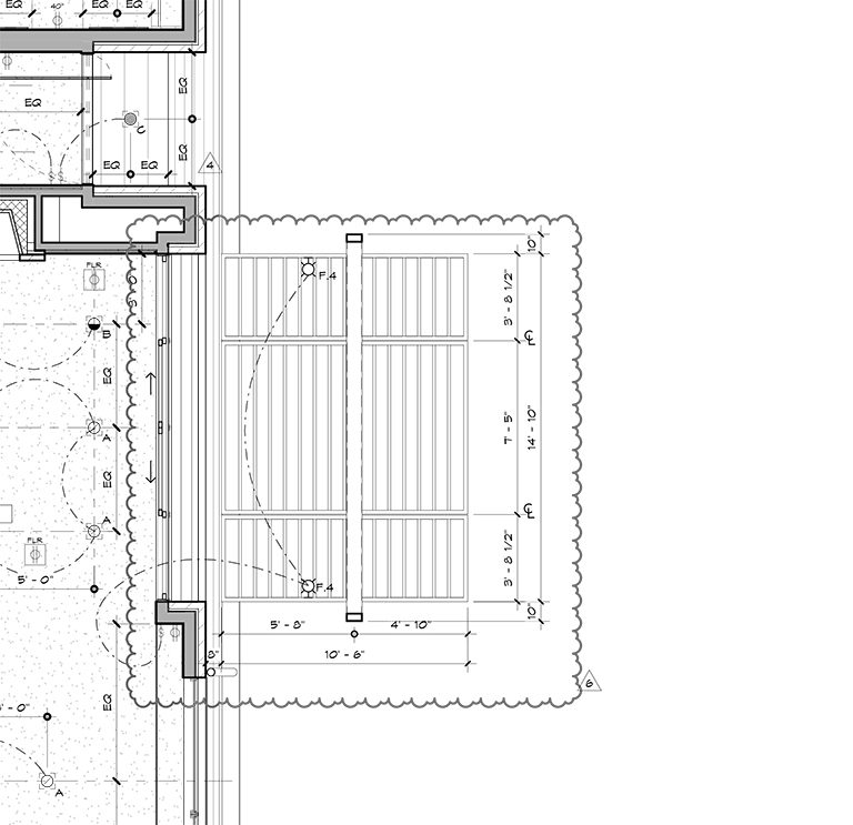 front porch - reflected ceiling plan