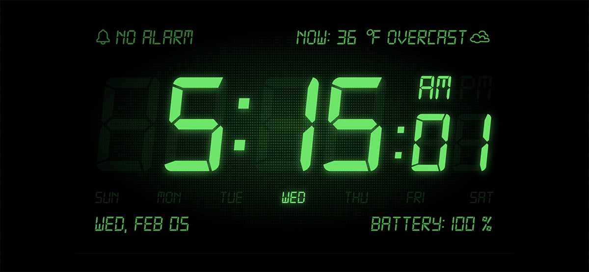 getting to work early - digital clock face