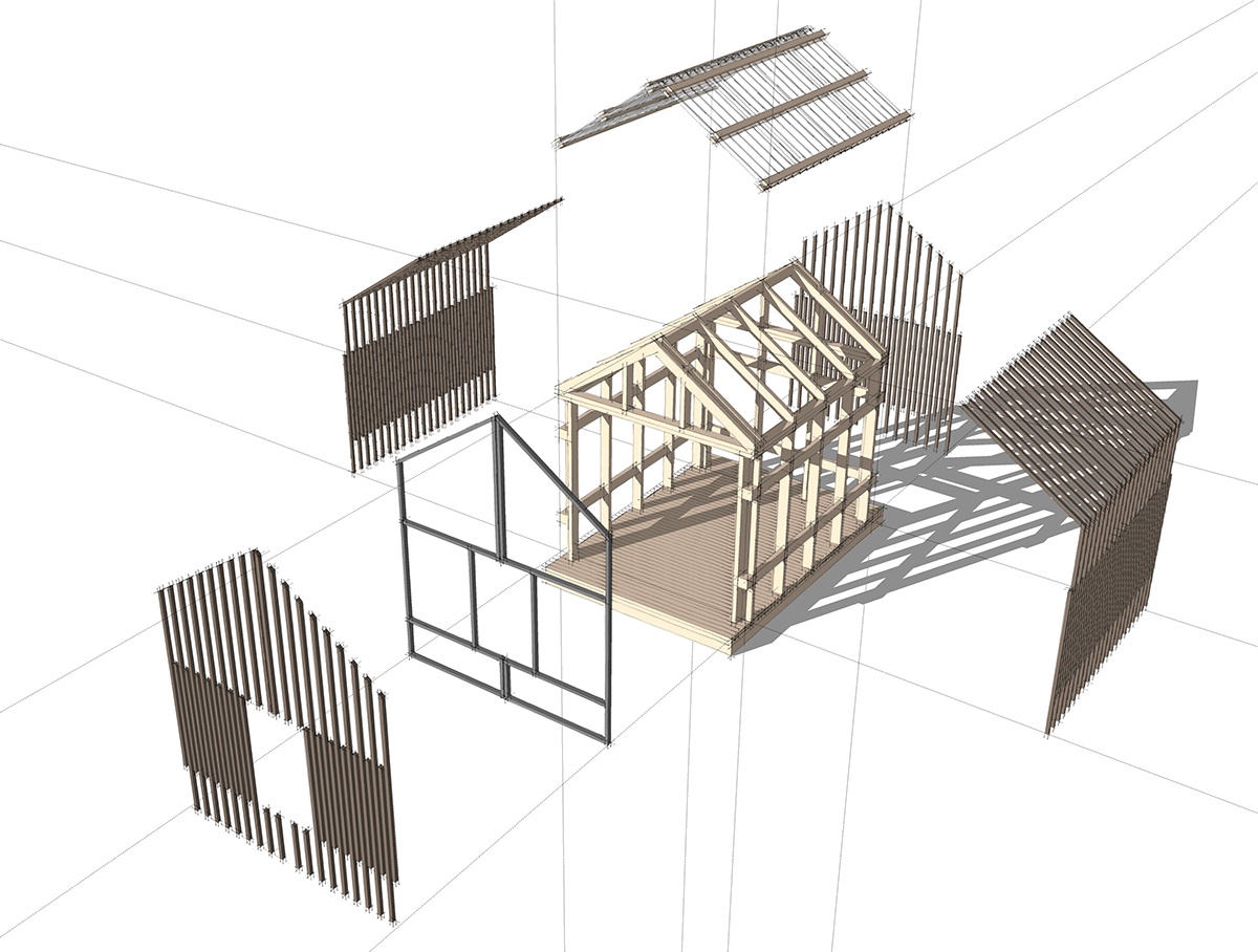 Grasshopper Playhouse exploded view