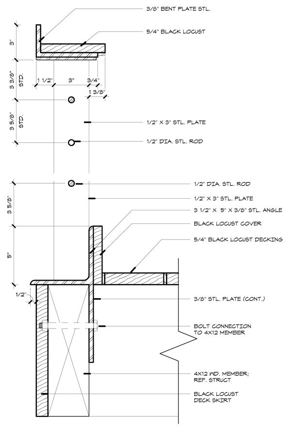 Handrail at Deck - detail