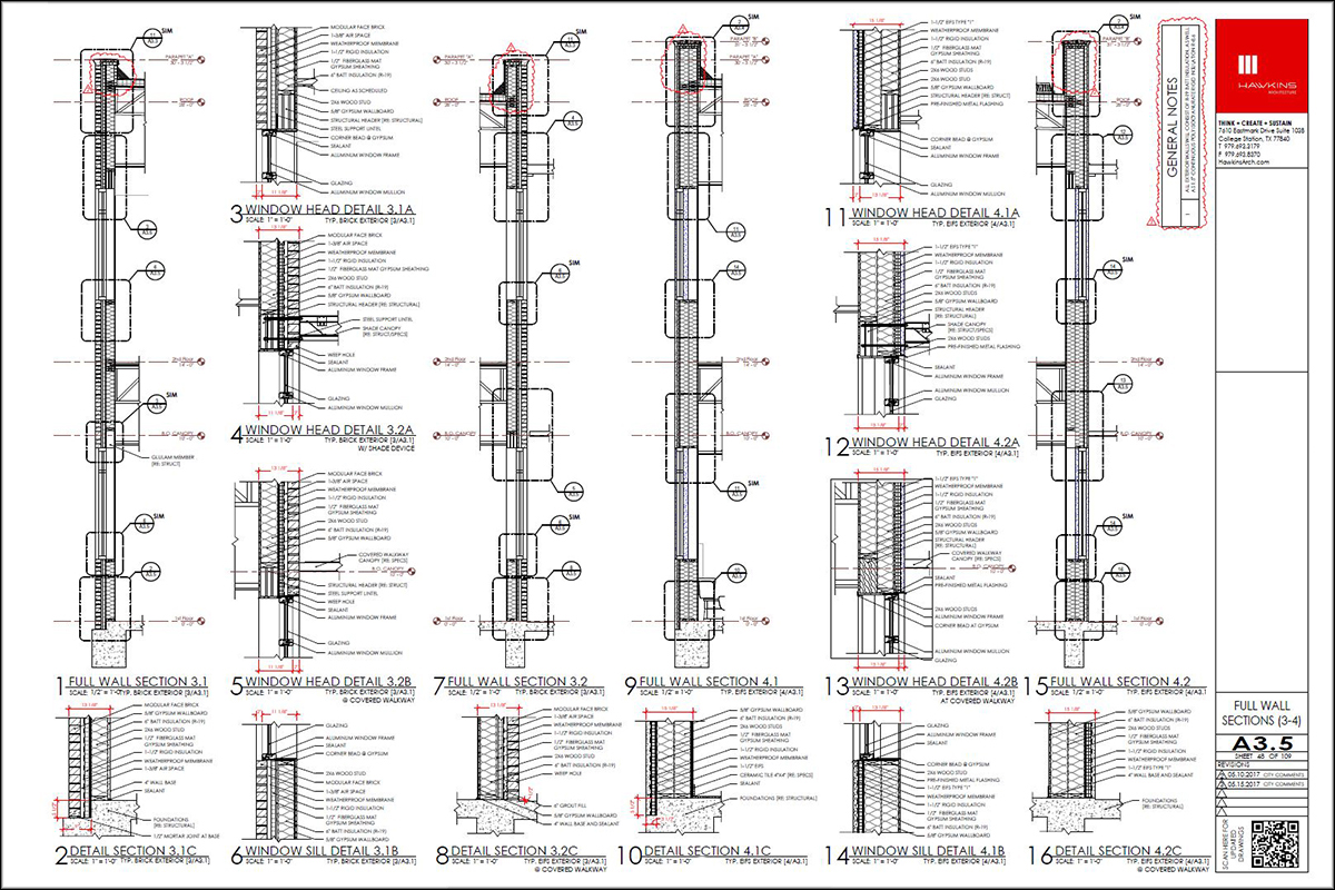 Hawkins Architecture Drawing Sheet