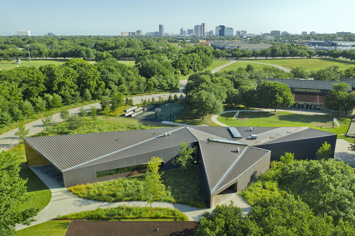 Marlon Blackwell Architects Lamplighter Innovation Lab Aerial 01