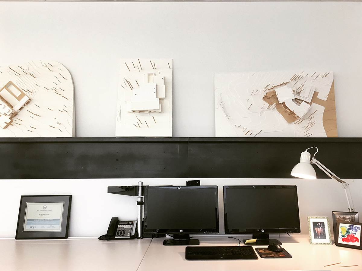 Metal Wall Shelf at Bob Borson's Desk