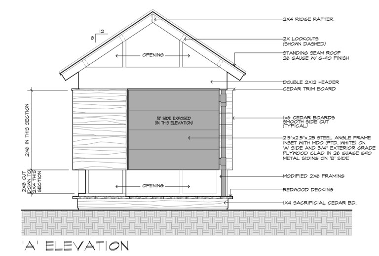 Movie Theater Playhouse CD's A Elevation by Dallas Architect Bob Borson