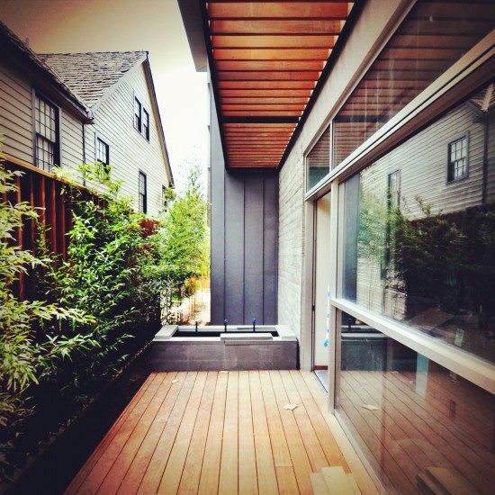 modern project - side yard secret garden