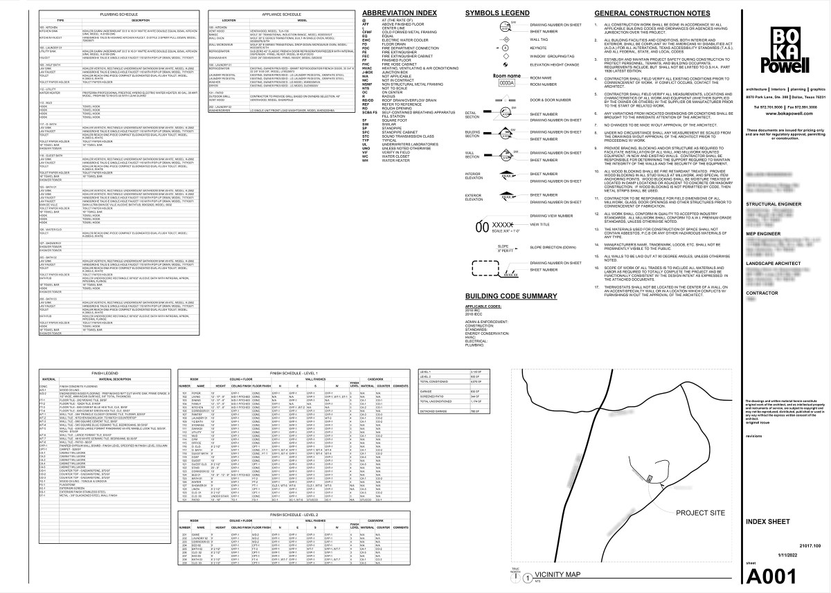 Residential Cover Sheet - Page Two