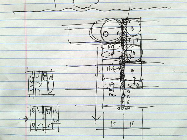 schematic design sketches as notes