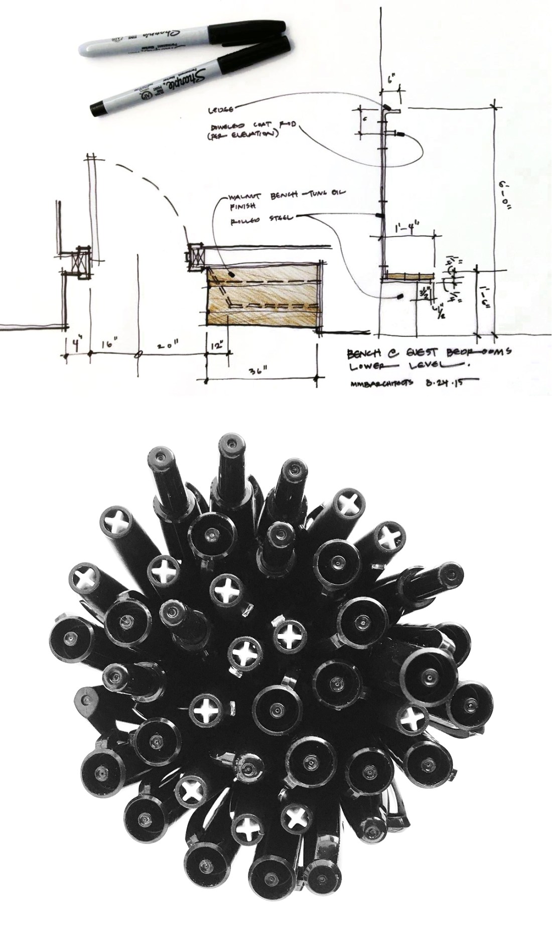 Sketch Pens by Dallas Architect Bob Borson