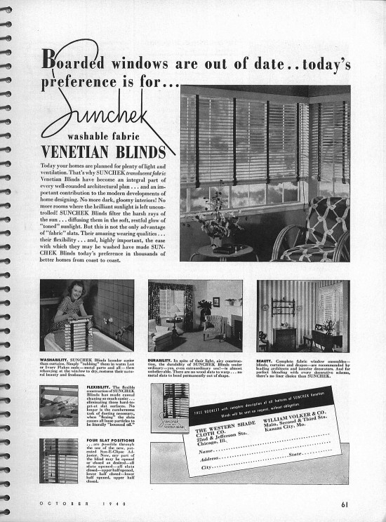 Sunchek Venetian Blinds Ad Architectural Forum Magazine