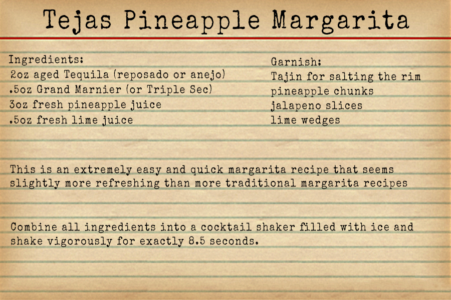 The Borson Family Tejas Pineapple Margarita Recipe - Happy Hour at the Borson House