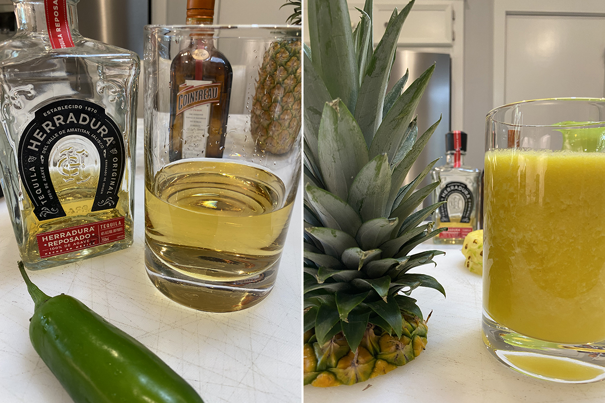 The Borson Tejas Pineapple Margarita prep work 01 - Happy Hour at the Borson House