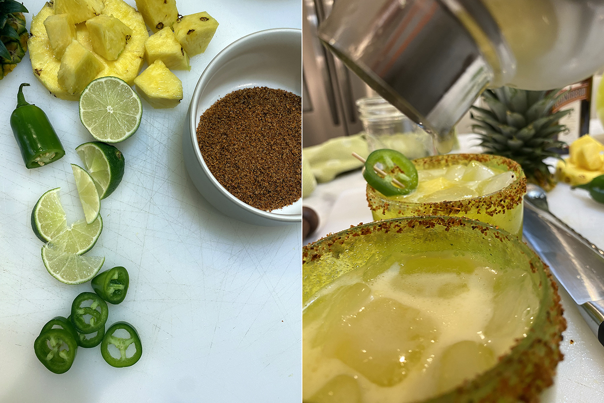 The Borson Tejas Pineapple Margarita prep work 02 - Happy Hour at the Borson House