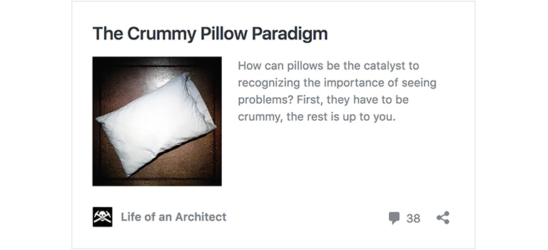 The Crummy Pillow Paradigm