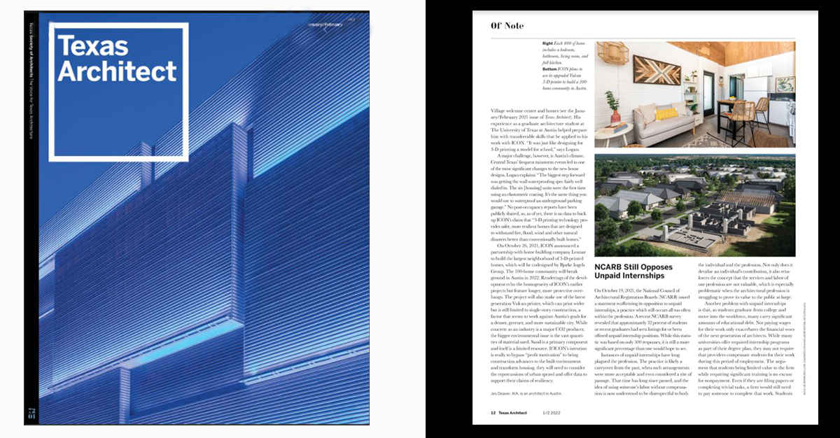 Tx Architect Magazine Article