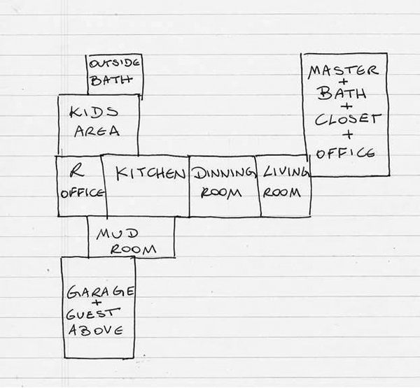 waterfront house client plan