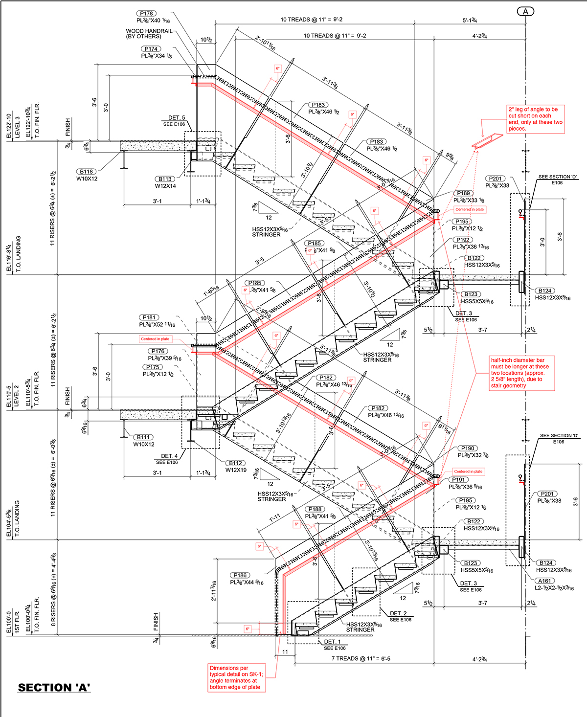 Work214 Stair Handrail Shop Drawings