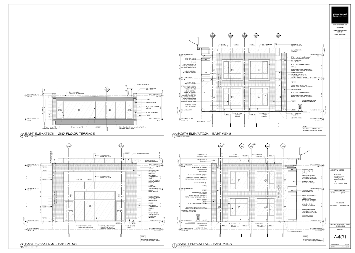 Estate Project - Exterior Elevation Drawing A401